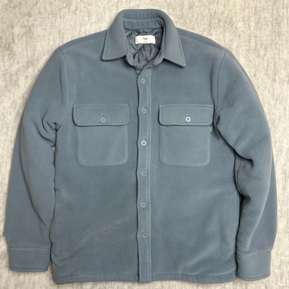 Aritzia TNA Polar Fleece Quilted Jacket Shacket Lined Utility Size 2